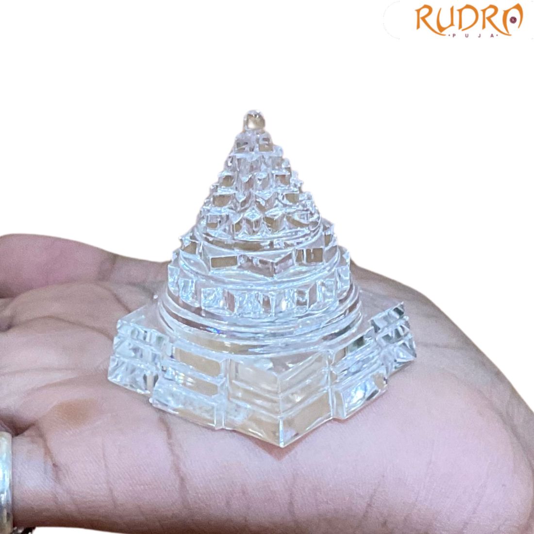 Sphatik Shree Yantra - 2 Inches - ( 88 Grams )