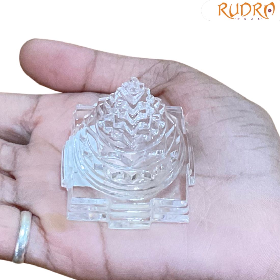 Sphatik Shree Yantra - 2 Inches - ( 88 Grams )