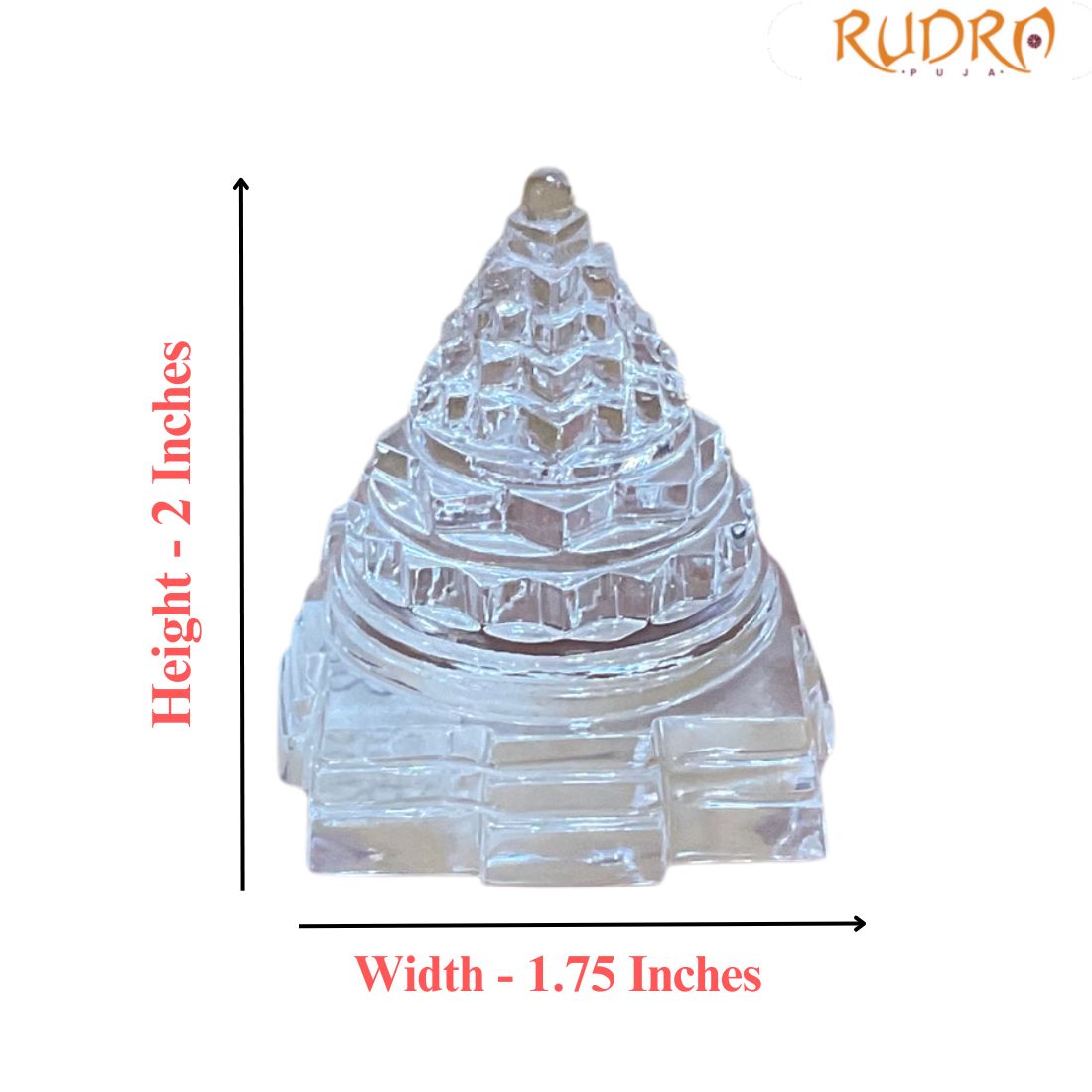 Sphatik Shree Yantra - 2 Inches - ( 88 Grams )