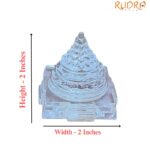 Sphatik Shree Yantra - 2 Inches - (90 Grams)