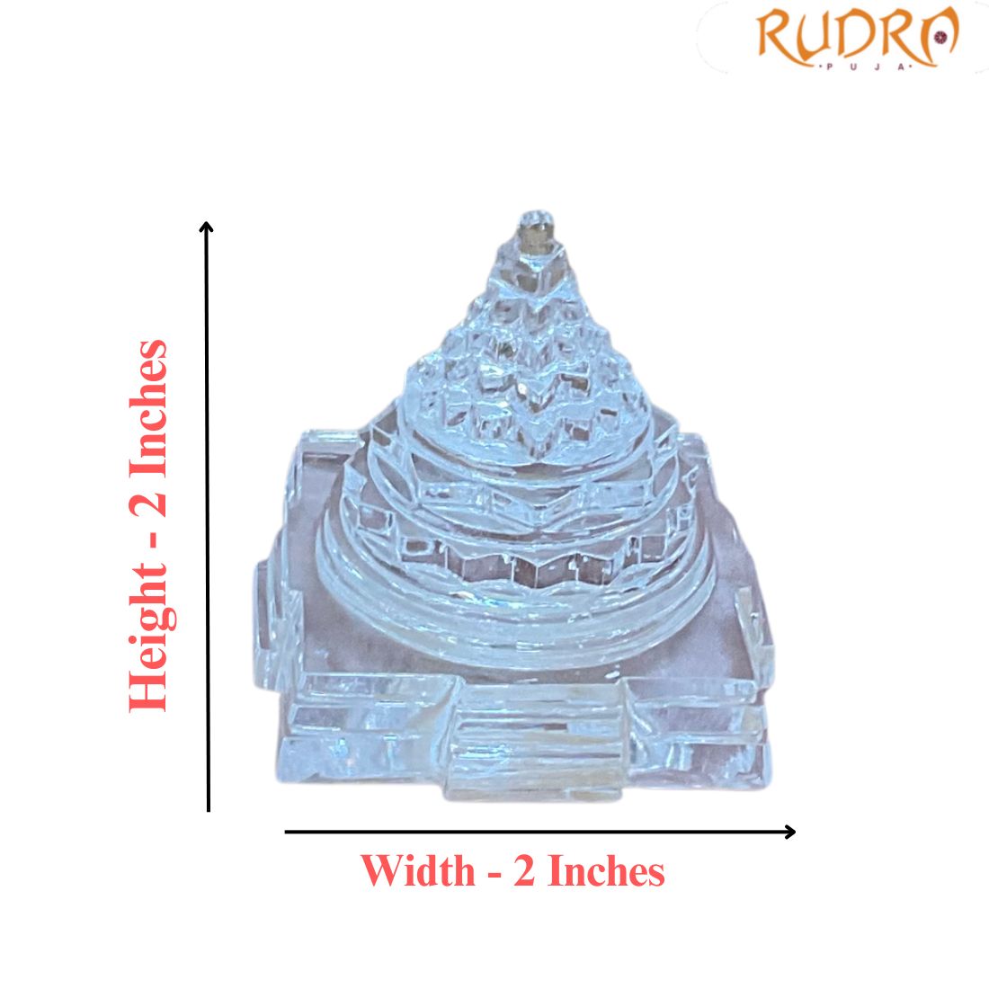 Sphatik Shree Yantra - 2 Inches - (90 Grams)