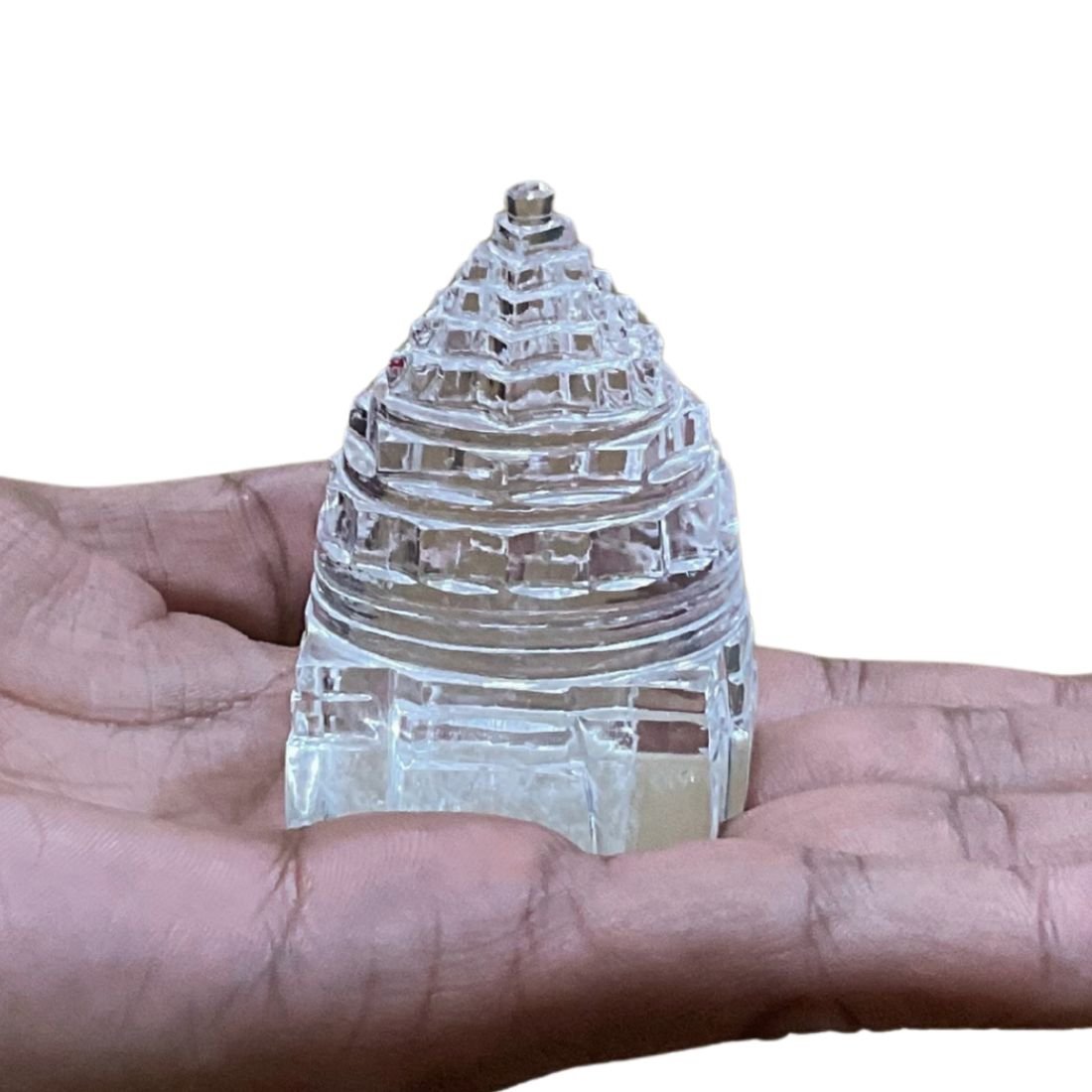 Sphatik Shree Yantra - 2.50 Inches - (155 Grams) 1 Sphatik Shree Yantra - 2.50 Inches - (155 Grams)