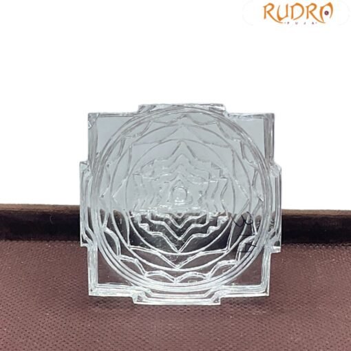 Sphatik Shree Yantra - 3 Inches - (314 Grams)