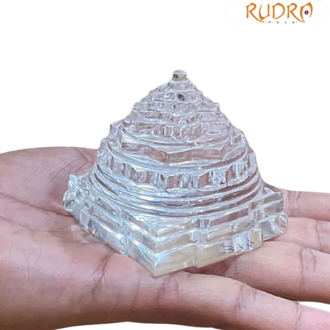Sphatik Shree Yantra - 3 Inches - (314 Grams) 3 Sphatik Shree Yantra - 3 Inches - (314 Grams) - Image 3