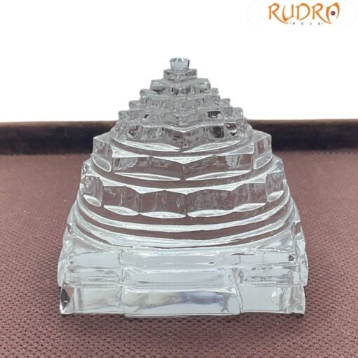 Sphatik Shree Yantra - 3 Inches - (314 Grams)