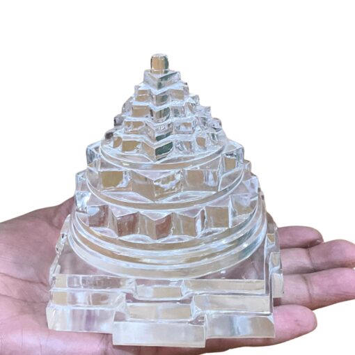 Sphatik Shree Yantra - 4 By 4 Inches - (1048 Grams)