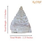 Sphatik Shree Yantra Certified - 2.50 Inches (158 Grams)