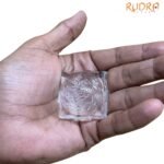 Sphatik Shree Yantra स्फटिक श्रीयंत्र - 1.75 Inches (72 Grams)