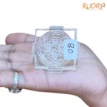 Sphatik Shree Yantra स्फटिक श्रीयंत्र - 1.75 Inches (80 Grams )