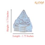 Sphatik Shree Yantra स्फटिक श्रीयंत्र - 1.75 Inches (80 Grams )