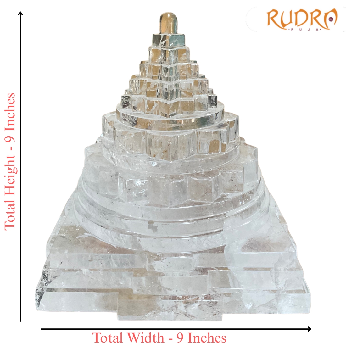 Sphatik Shree Yantra स्फटिक श्रीयंत्र 9 by 9 Inches 11 kg 630 Grams