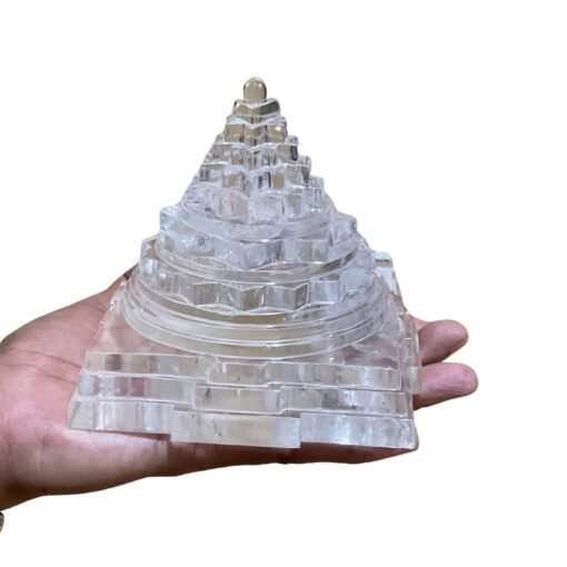 Superfine Aa Sphatik Shree Yantra / स्फटिक श्रीयंत्र 5 Inches (1591 Grams)