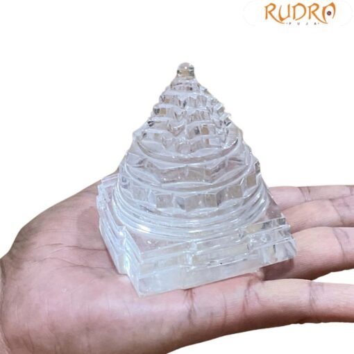 Sphatik Shree Yantra - 3.50 Inches - (462 Grams)