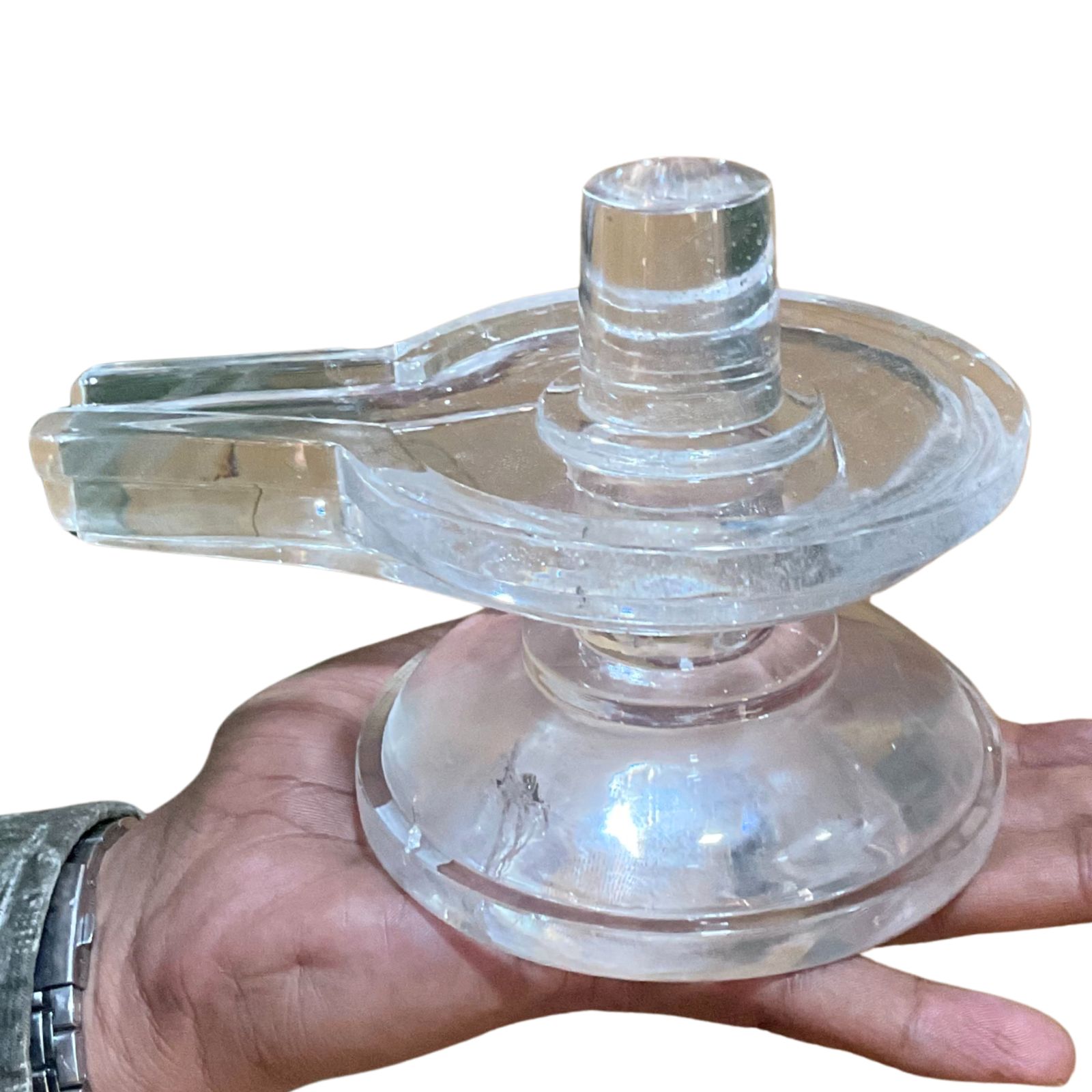Chandramouleshwar Sphatik Shivling - 4.5 Inches - ( 1448 Grams)