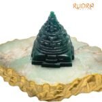Green Jade Shri Yantra 298 Gm - 3 Inches