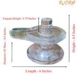 Premium Panchsutri Chandramouleshwar Sphatik Shivling - 4.50 Inches - ( 1100 Grams)