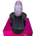 Rose quartz Lingam With Black Jade Base