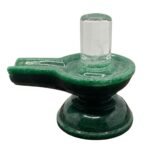 Sphatik Lingam With green Jade base 3.50 inches - 424 Grams