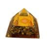 Tiger Eye Orgonite Pyramid With Shree Yantra