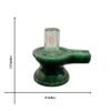 Sphatik Lingam With Green Jade Base 3.5 Inches-353 Gram