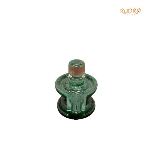 Sphatik Lingam With green Jade Base