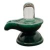 Sphatik Lingam With Green Jade Base 2.75 Inches - 150 Grams