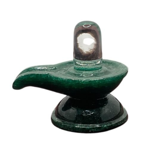 Sphatik Lingam With Green Jade Base 2.25 Inches - 122 Grams