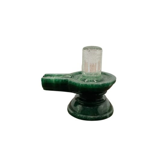 Sphatik Lingam With Green Jade Base