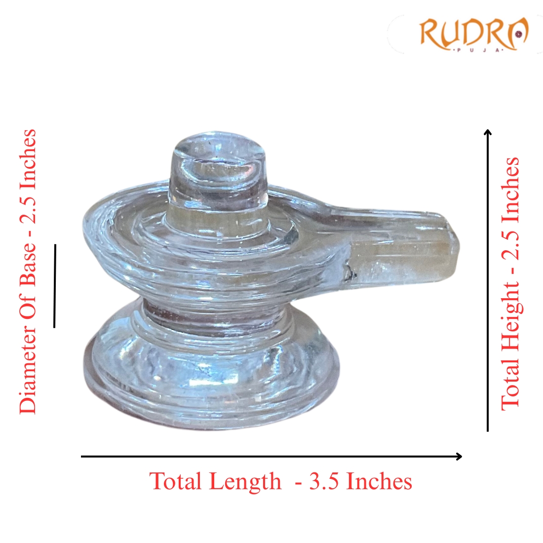 Chandramouleshwar Sphatik Shivling 2.5 Inches - 265 Grams