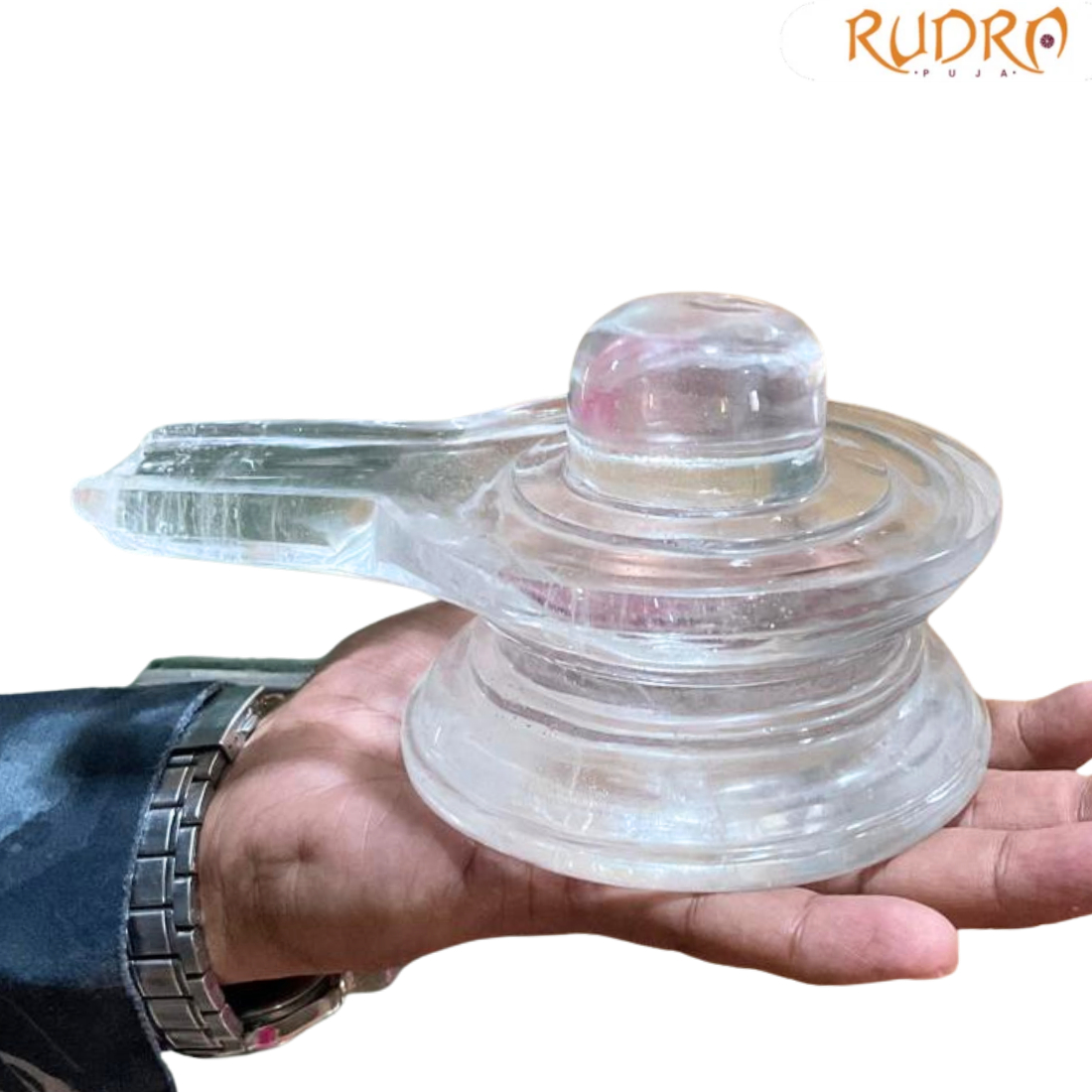 Chandramouleshwar Sphatik Shivling - 3.5 Inches - (1488 Grams)