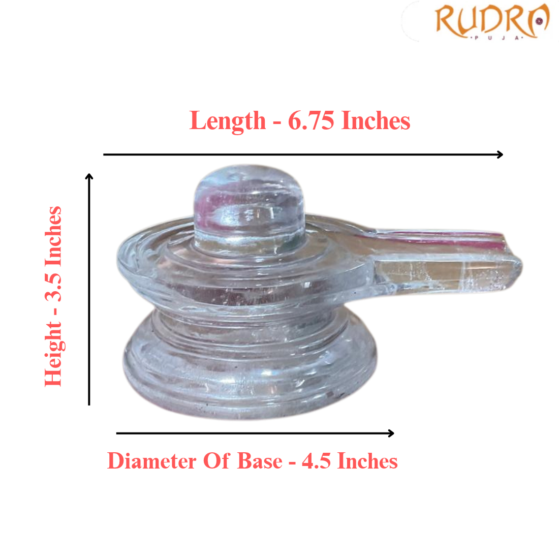 Chandramouleshwar Sphatik Shivling - 3.5 Inches - (1488 Grams)