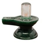 Sphatik Lingam With green Jade Base