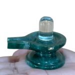 Sphatik Lingam With Green Jade Base - 122 gm