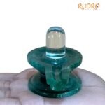 Sphatik Lingam With Green Jade Base - 122 Gm