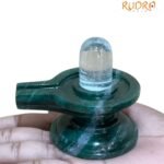 Sphatik Lingam With Green Jade Base 184 Gm