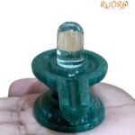 Sphatik Lingam With Green Jade Base 184 GM