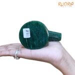 Sphatik Lingam With Green Jade Base - (188 Grams) - 2 Inches