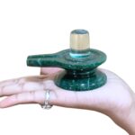 Sphatik Lingam With Green Jade Base - (188 Grams) - 2 Inches