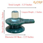 Sphatik Lingam With Green Jade Base - (188 Grams) - 2 Inches