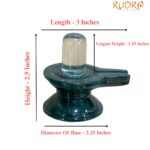 Sphatik Lingam With Green Jade Base - ( 2.5 Inches ) - 192 Gram
