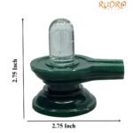 Sphatik Lingam With Green Jade Base - ( 2.75 Inches ) - 142 Gram 6 Sphatik Lingam With Green Jade Base - ( 2.75 Inches ) - 142 Gram