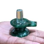 Sphatik Lingam With Green Jade Base - ( 2.75 Inches ) - (186 Grams)