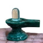 Sphatik Lingam With Green Jade Base -293 gm