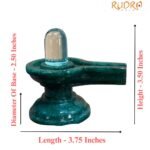 Sphatik Lingam With Green Jade Base -293 gm