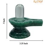 Sphatik Lingam With Green Jade Base - 3 Inches - ( 187 Gram ) 6 Sphatik Lingam With Green Jade Base - 3 Inches - ( 187 Gram )