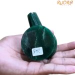 Sphatik Lingam With Green Jade Base - ( 3 Inches ) - 245 Gram