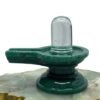 Sphatik Lingam With Green Jade Base - ( 3.25 Inches ) - 264 Gram 28 Sphatik Lingam With Green Jade Base - ( 3.25 Inches ) - 264 Gram