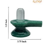 Sphatik Lingam With Green Jade Base - ( 3.25 Inches ) - 264 Gram 6 Sphatik Lingam With Green Jade Base - ( 3.25 Inches ) - 264 Gram