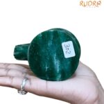 Sphatik Lingam With Green Jade Base - 3.25 Inches - (302 Grams)