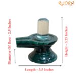 Sphatik Lingam With Green Jade Base - 3.25 Inches - (312 Gram) - Image 3